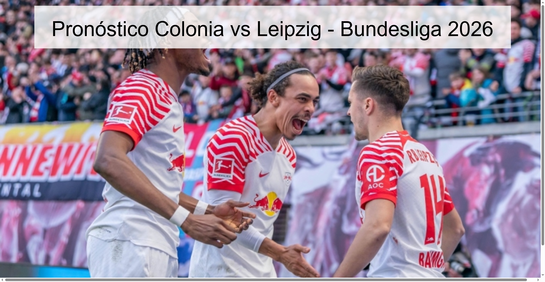 Cologne vs Leipzig Prediction - Bundesliga 2026