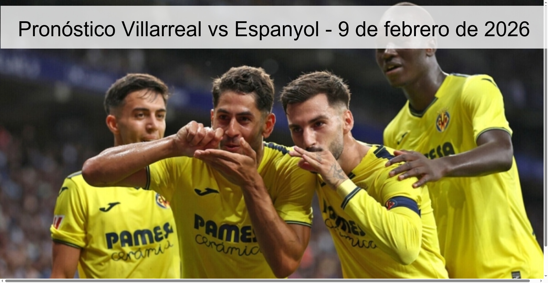 Villarreal vs Espanyol Prediction - February 9, 2026