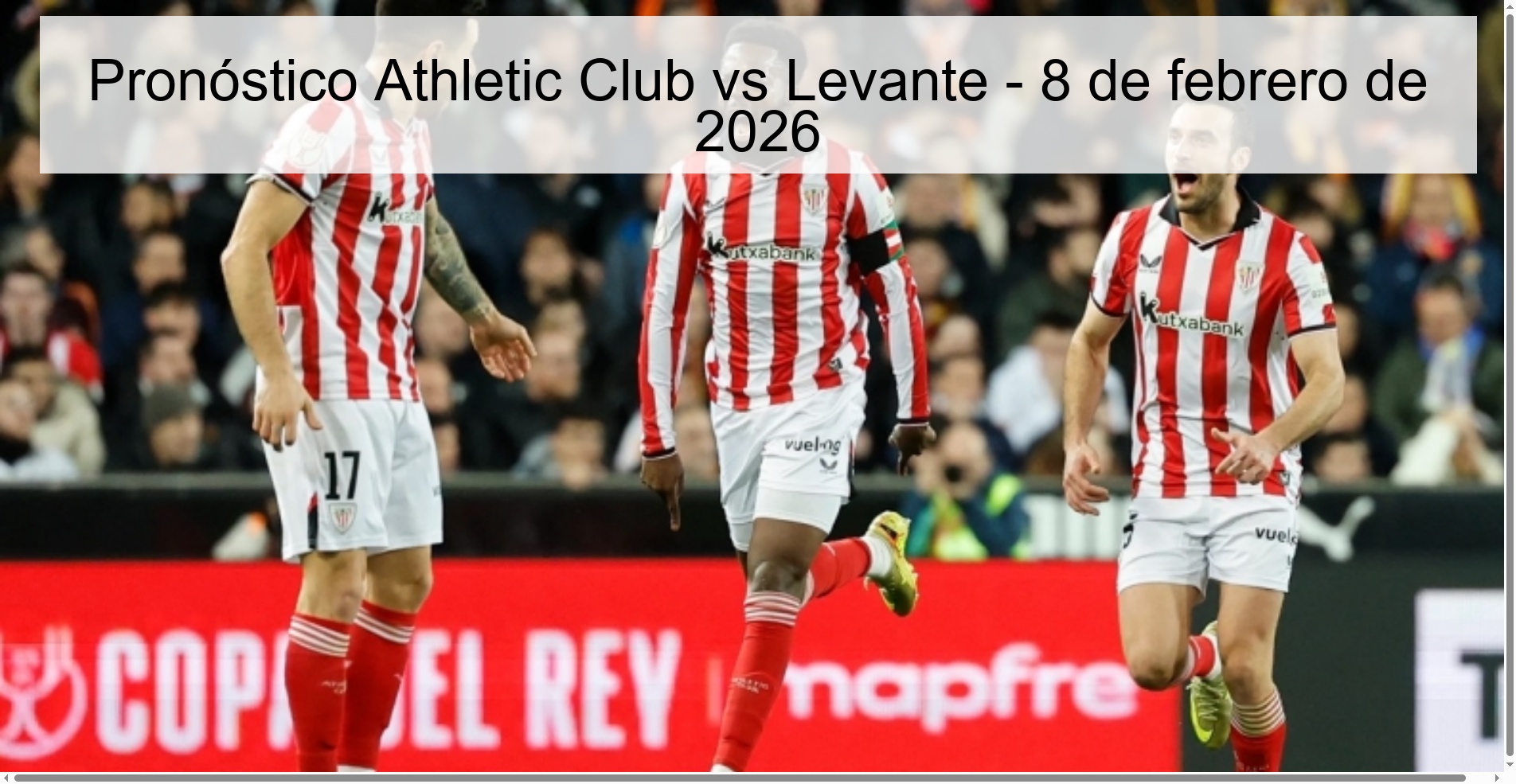 Pronóstico Athletic Club vs Levante - 8 de febrero de 2026
