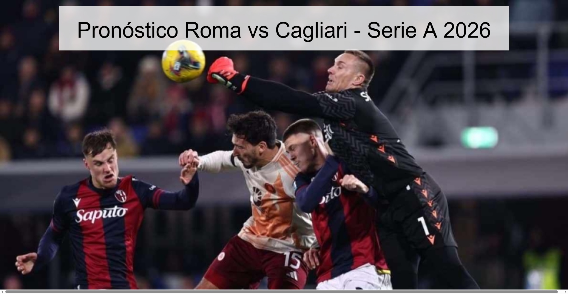 Pronóstico Roma vs Cagliari - Serie A 2026
