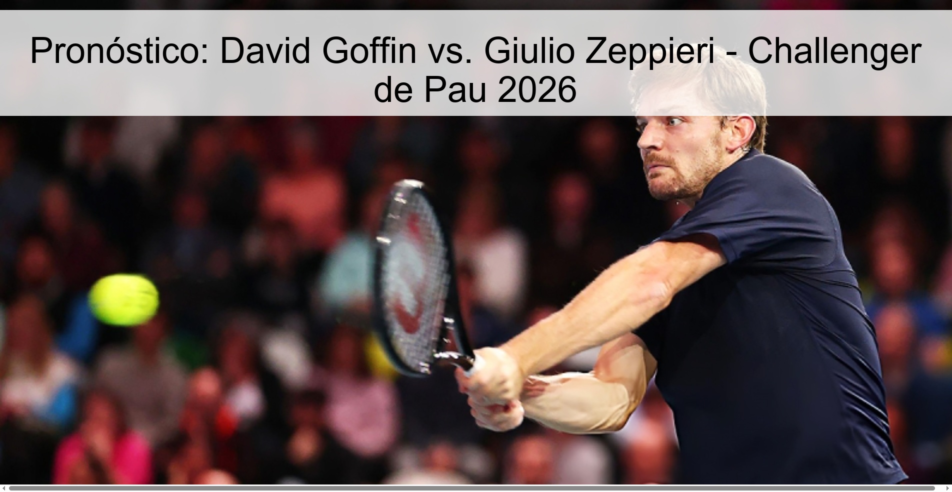 Prediction: David Goffin vs. Giulio Zeppieri - Challenger de Pau 2026
