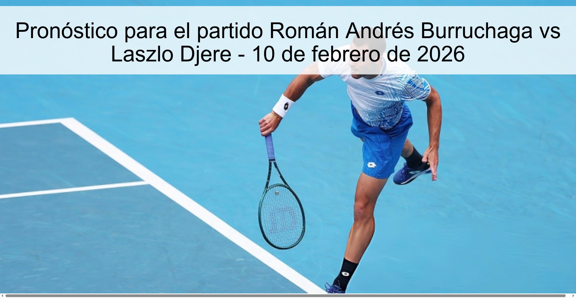 Prediction for the match Román Andrés Burruchaga vs Laszlo Djere - February 10, 2026
