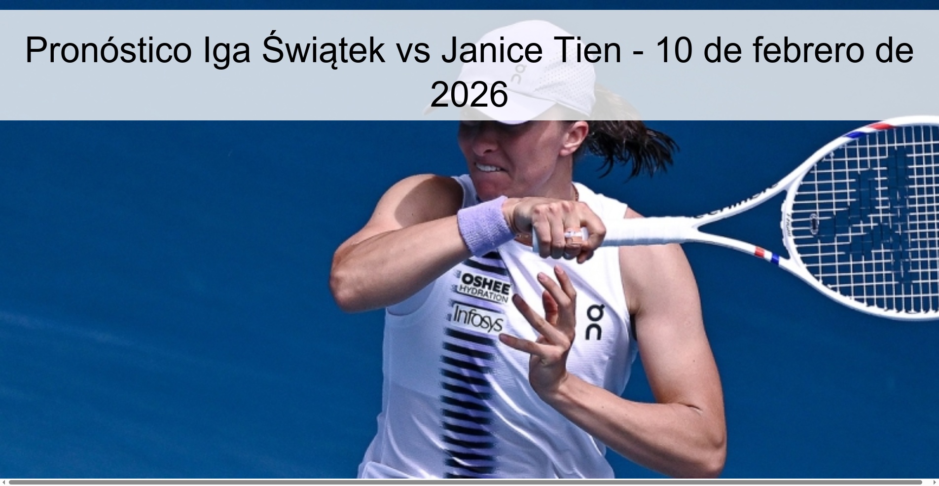 Iga Świątek vs Janice Tien Prediction – February 10, 2026