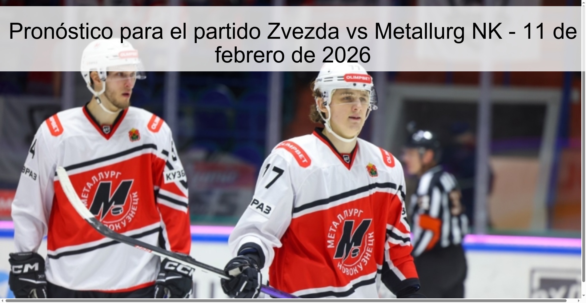 Prediction for the match Zvezda vs Metallurg NK - February 11, 2026