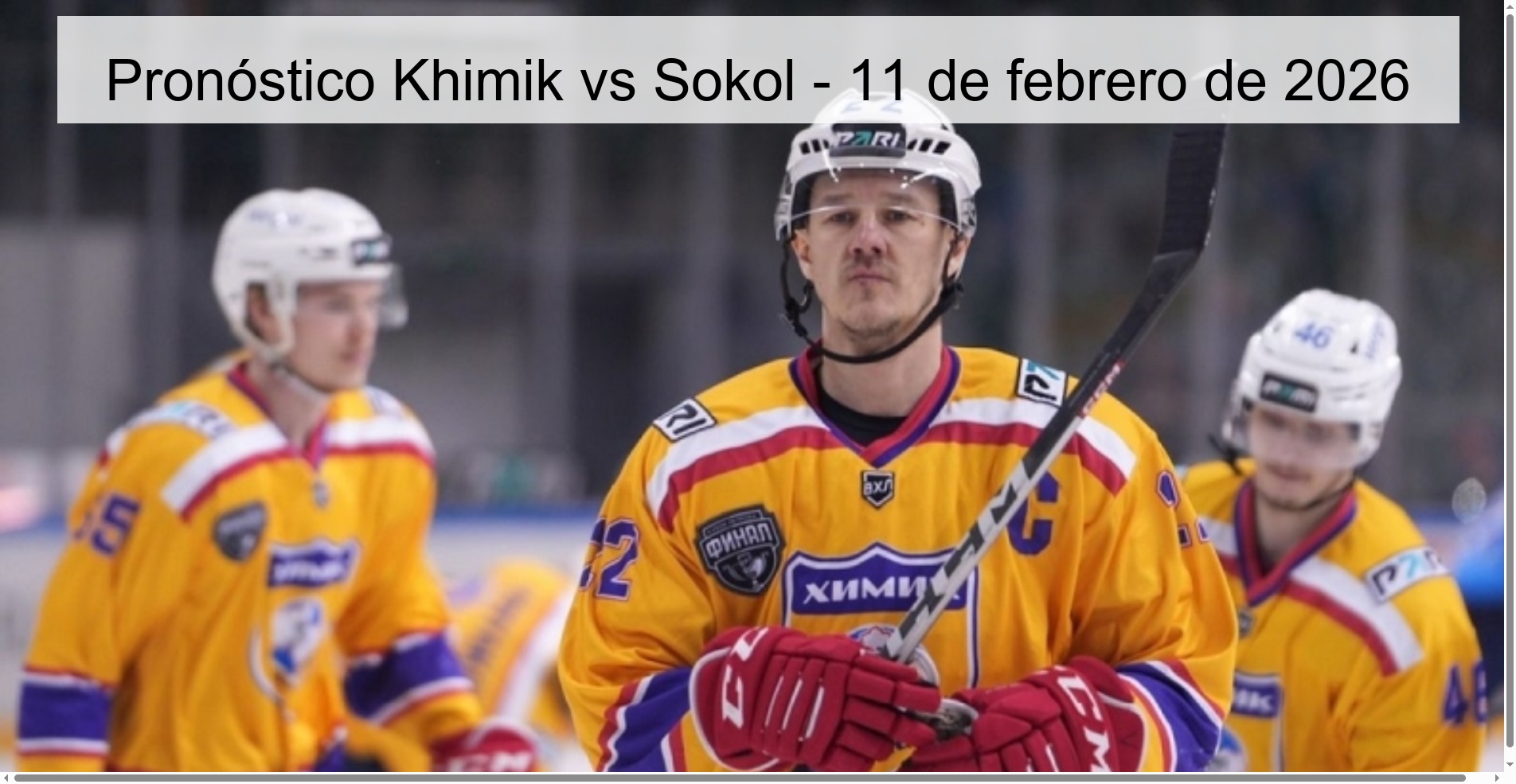 Khimik vs Sokol Prediction – February 11, 2026