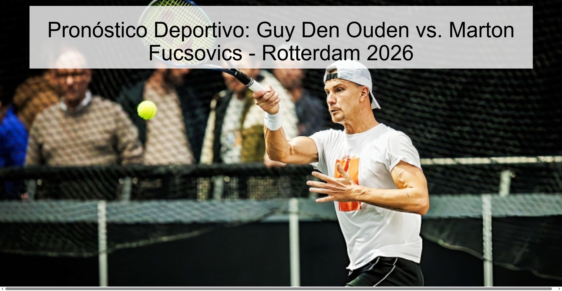 Pronóstico Deportivo: Guy Den Ouden vs. Marton Fucsovics - Rotterdam 2026