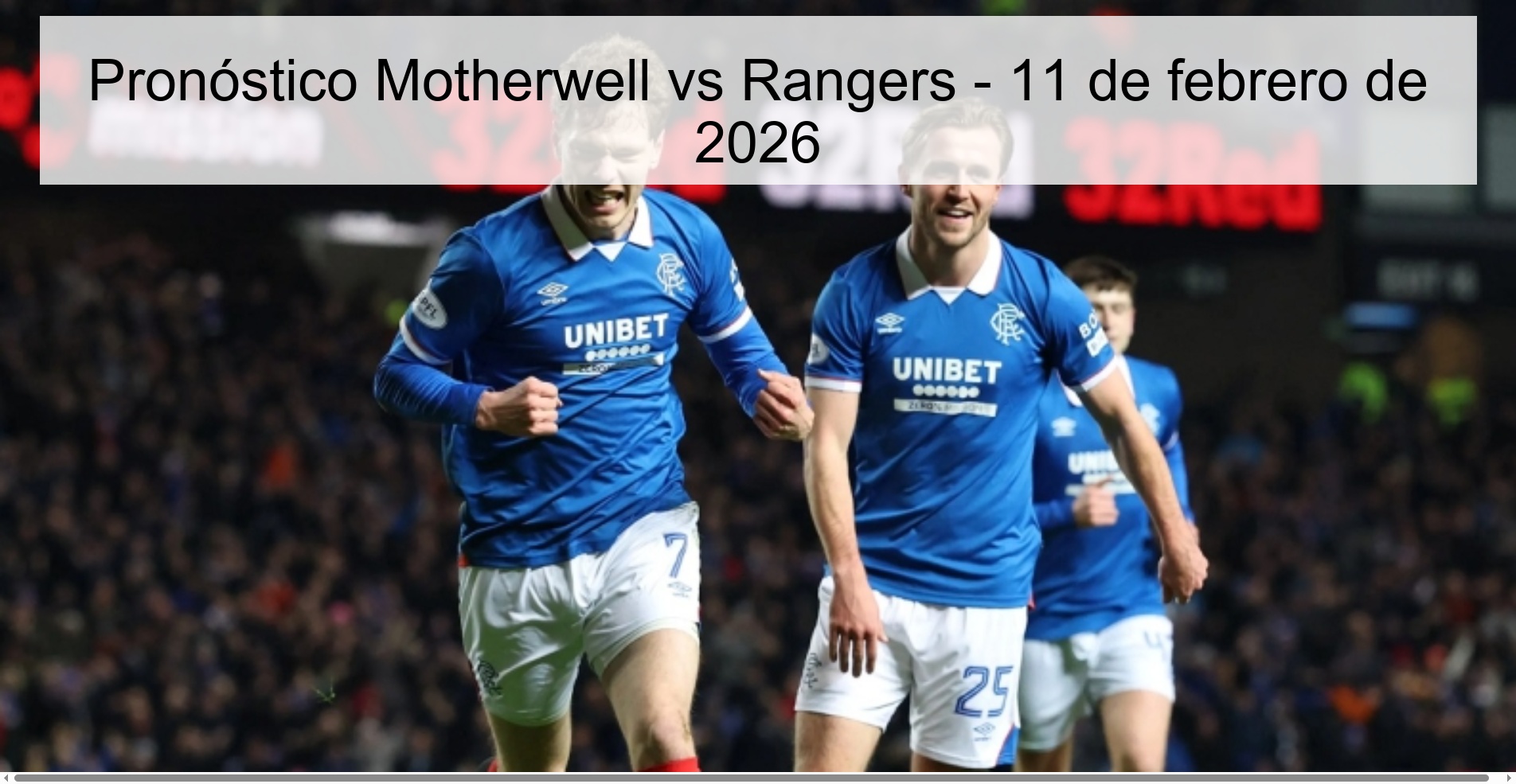 Motherwell vs Rangers Prediction – February 11, 2026