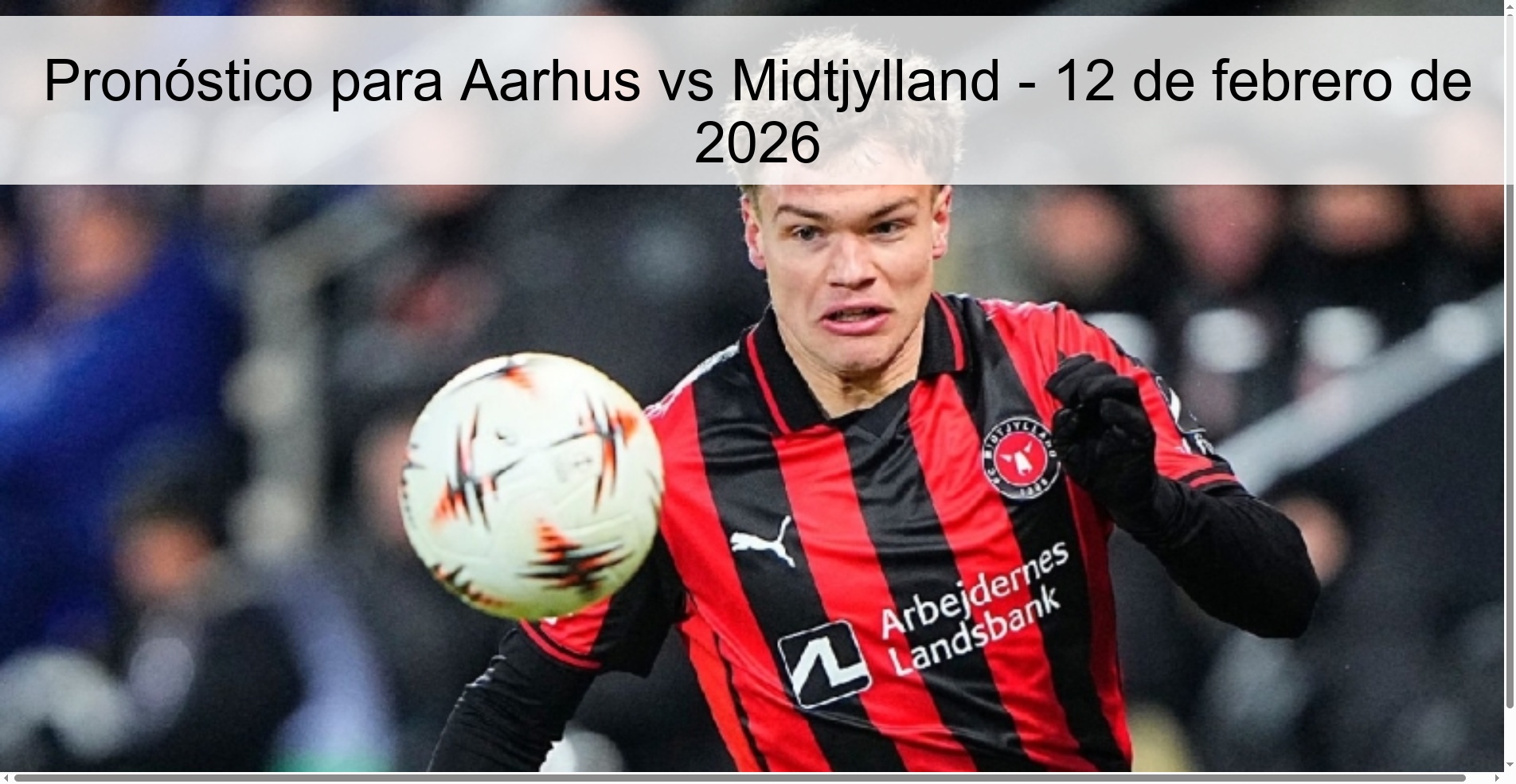 Prediction for Aarhus vs Midtjylland – February 12, 2026