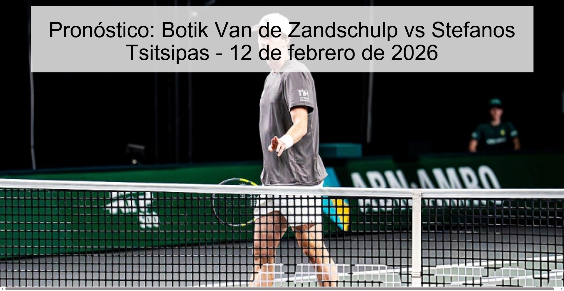 Pronóstico: Botik Van de Zandschulp vs Stefanos Tsitsipas - 12 de febrero de 2026