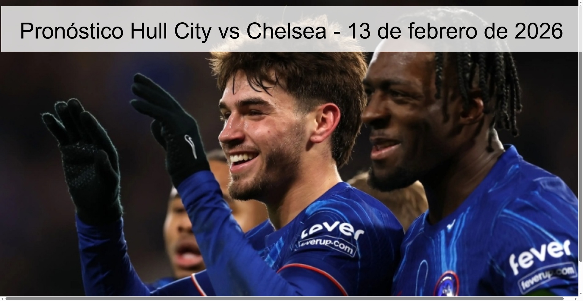 Pronóstico Hull City vs Chelsea - 13 de febrero de 2026
