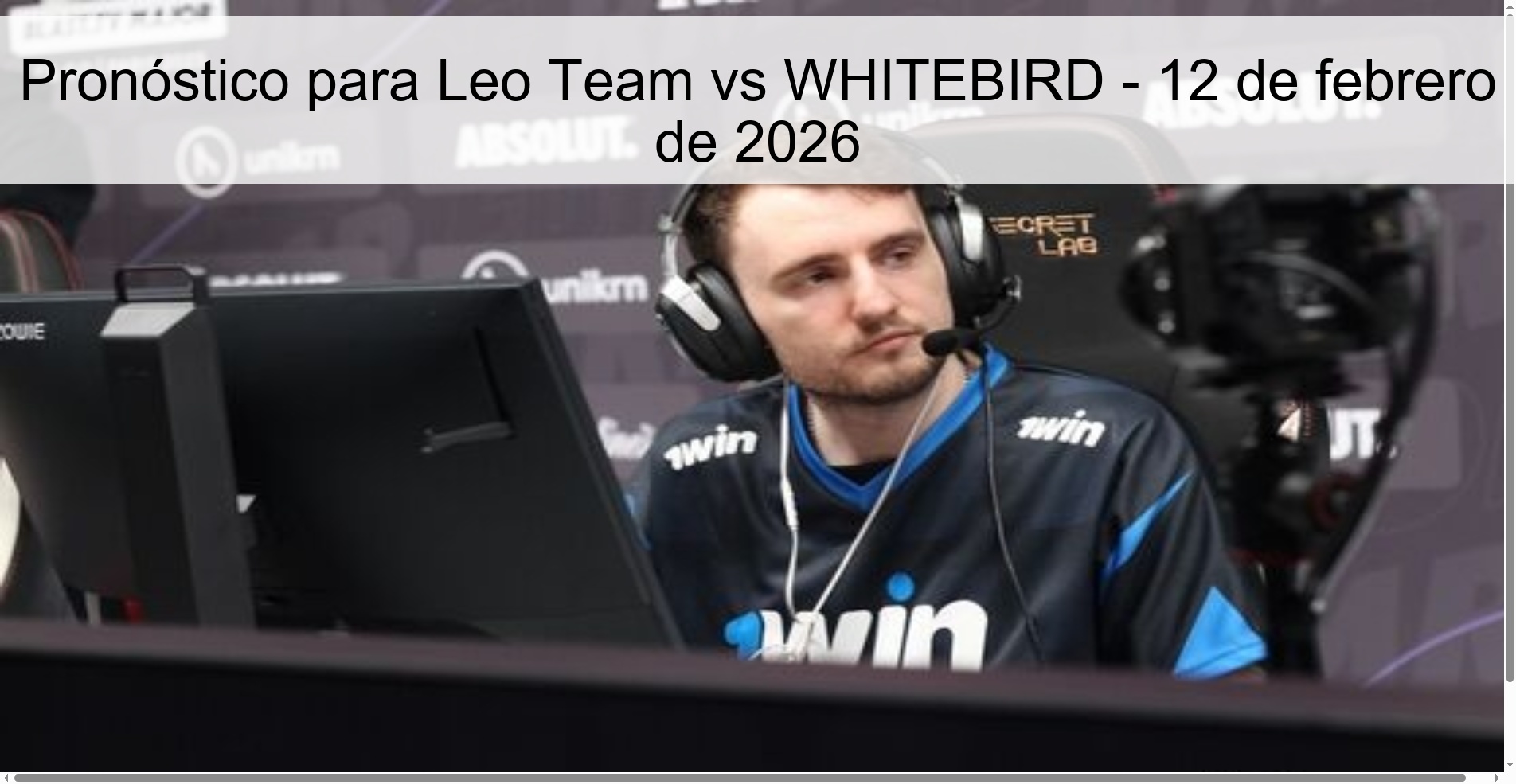 Pronóstico para Leo Team vs WHITEBIRD - 12 de febrero de 2026