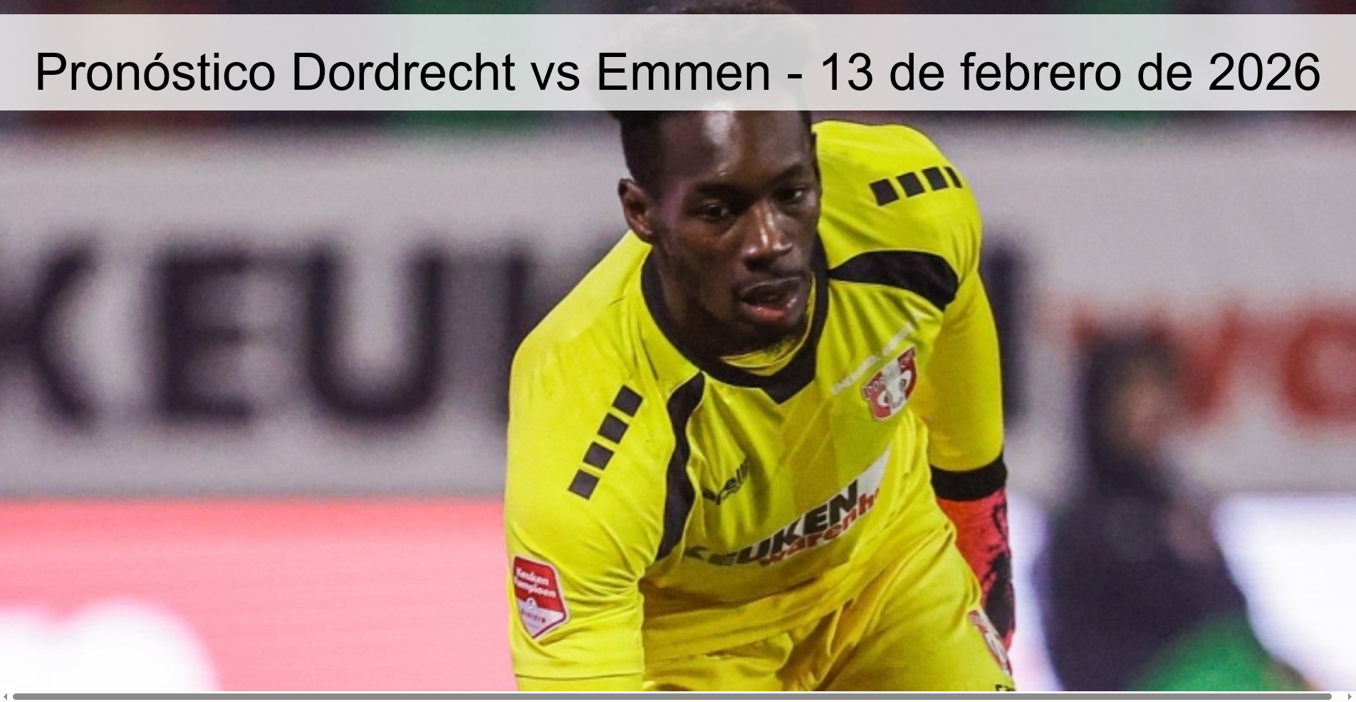 Dordrecht vs Emmen Prediction – February 13, 2026