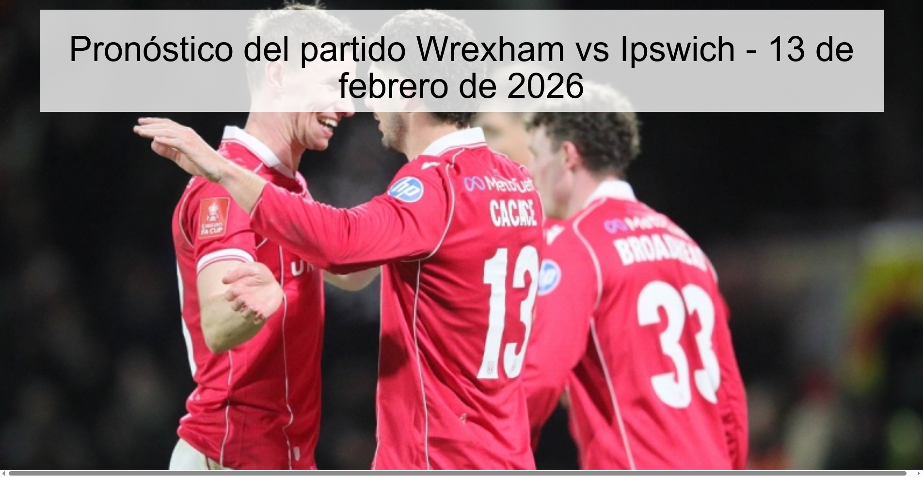 Wrexham vs Ipswich Prediction – February 13, 2026