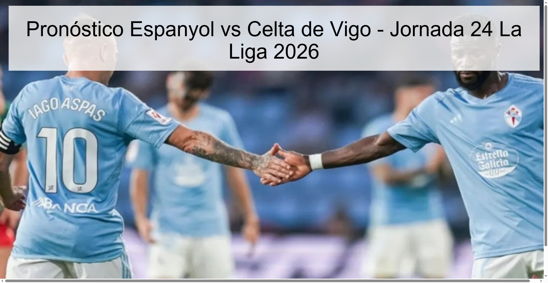 Espanyol vs Celta de Vigo Prediction - Matchday 24 La Liga 2026