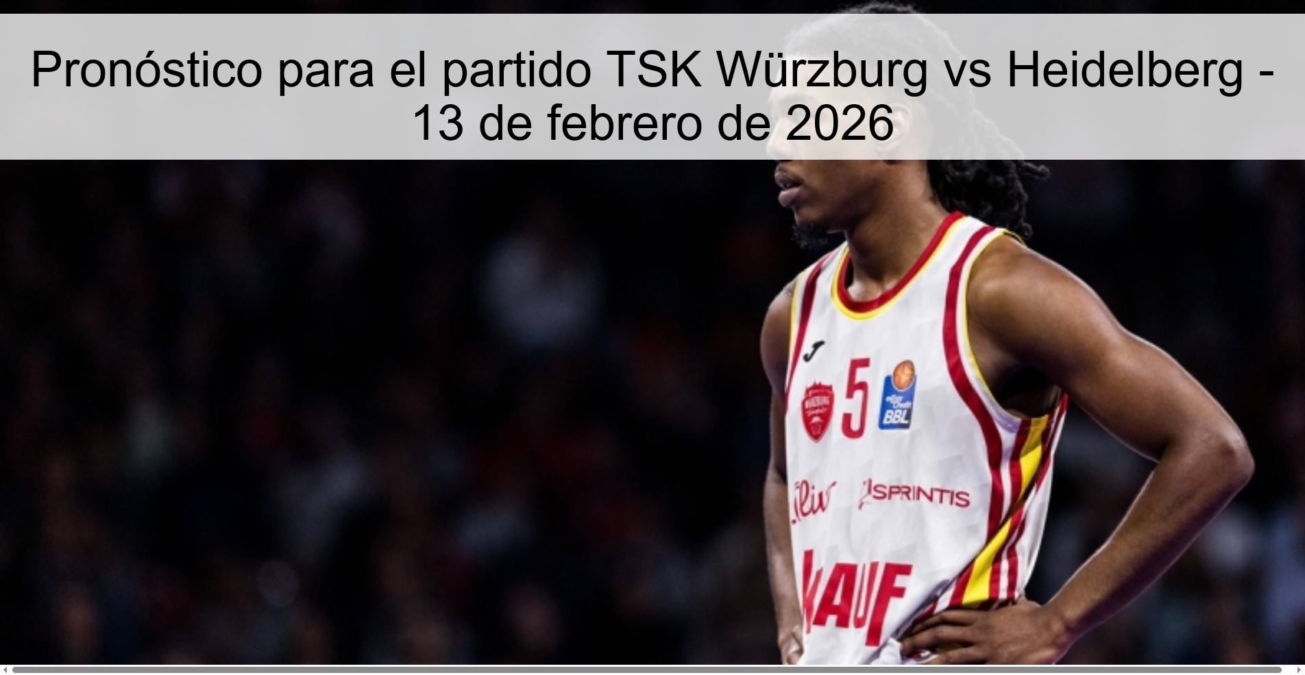 Pronóstico para el partido TSK Würzburg vs Heidelberg - 13 de febrero de 2026