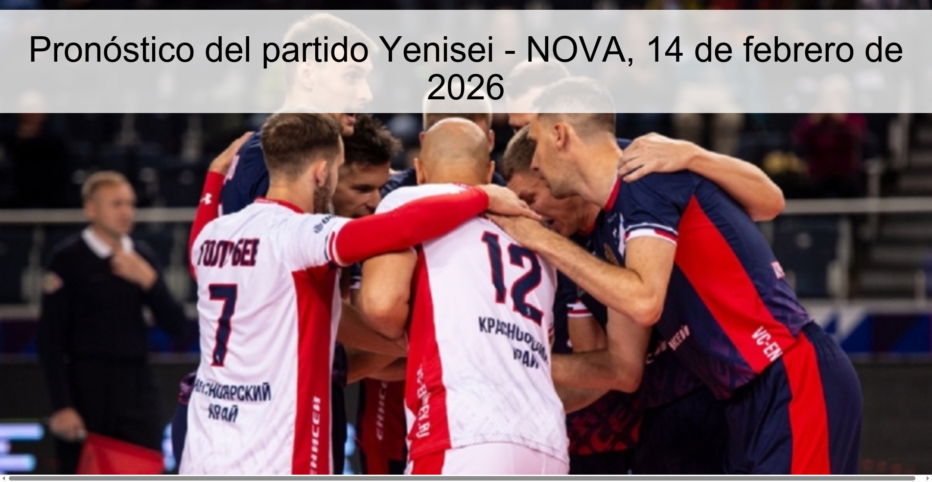Yenisei vs NOVA Prediction February 14, 2026