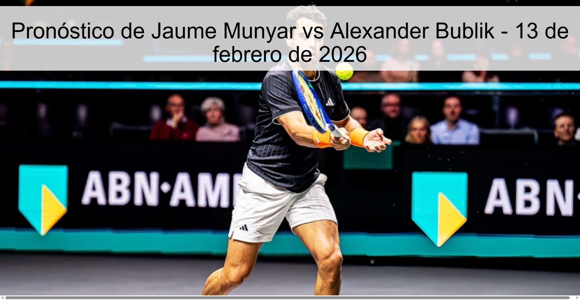 Jaume Munyar vs Alexander Bublik Prediction – February 13, 2026