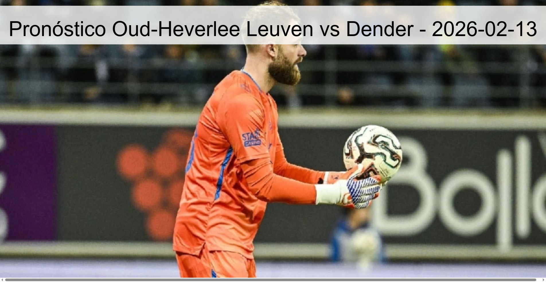 Pronóstico Oud-Heverlee Leuven vs Dender - 2026-02-13