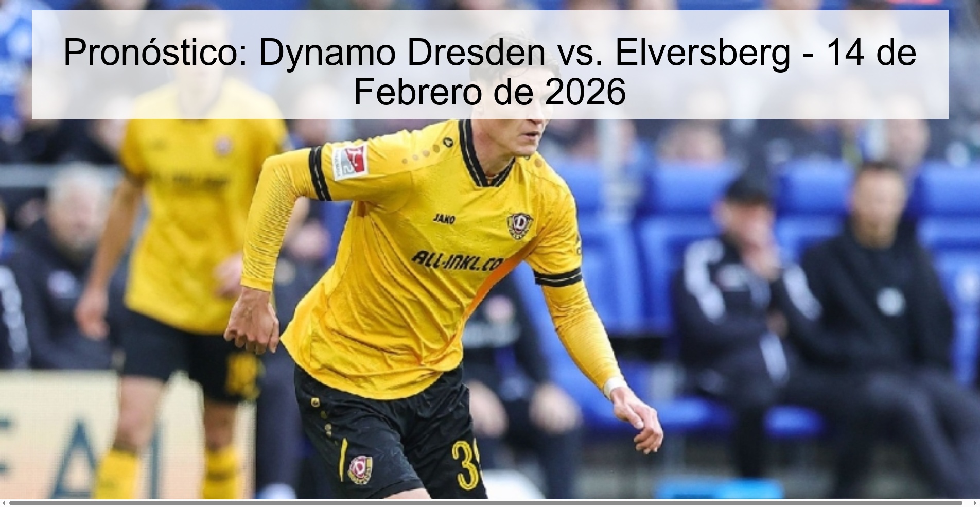 Pronóstico: Dynamo Dresden vs. Elversberg - 14 de Febrero de 2026