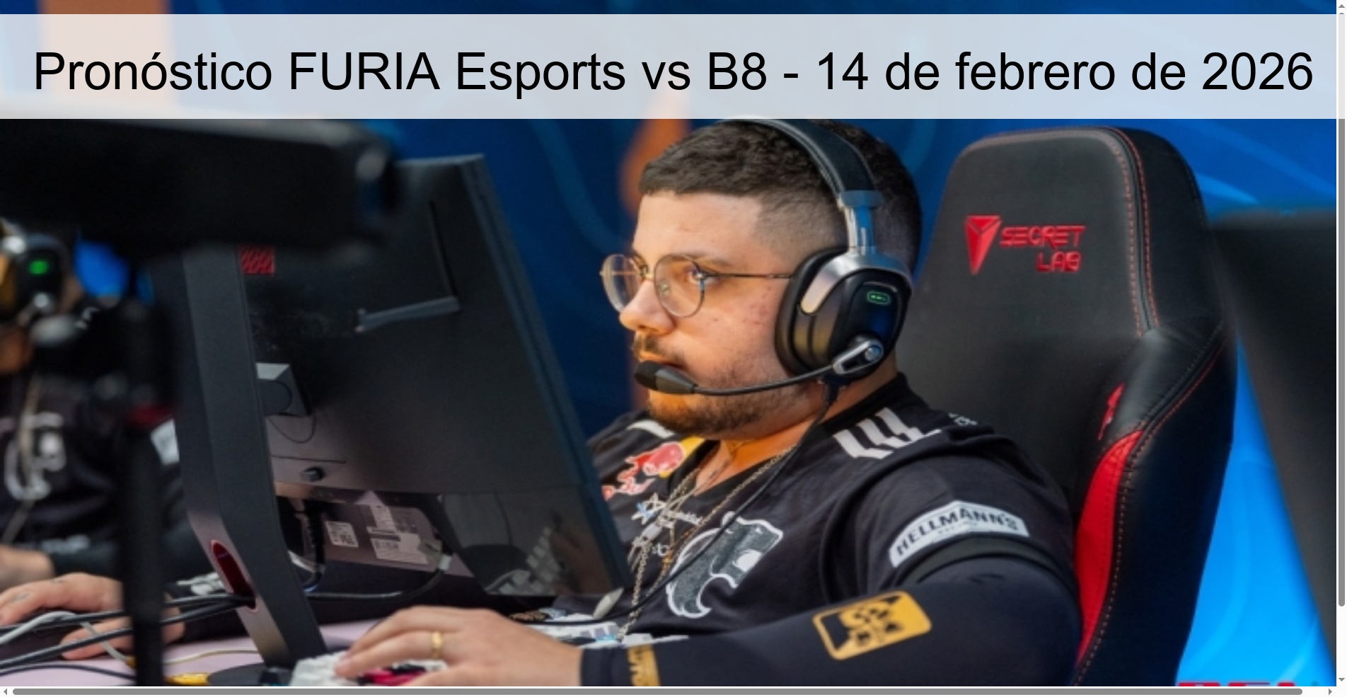 Pronóstico FURIA Esports vs B8 - 14 de febrero de 2026