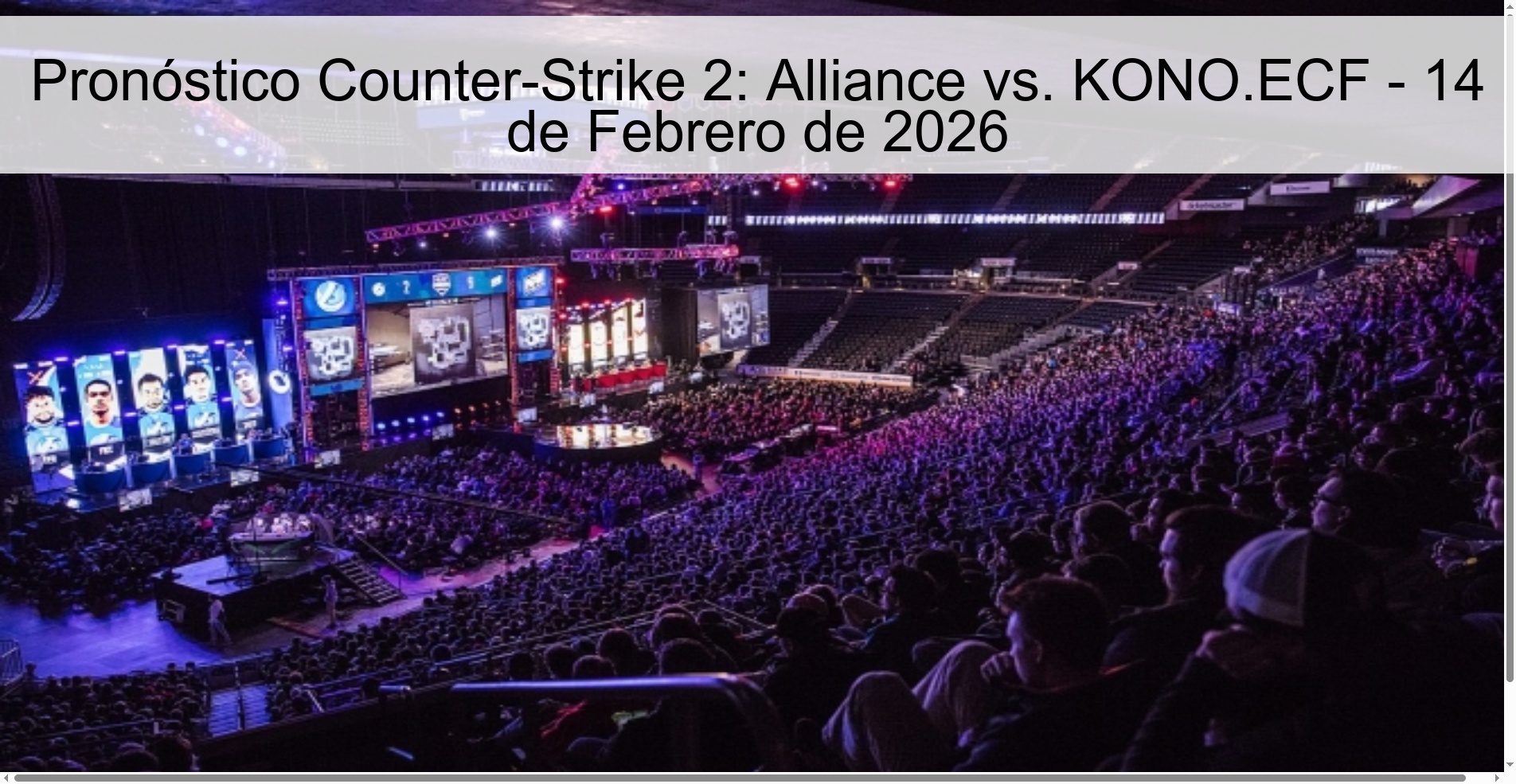 Counter-Strike 2 Prediction: Alliance vs. KONO.ECF - February 14, 2026