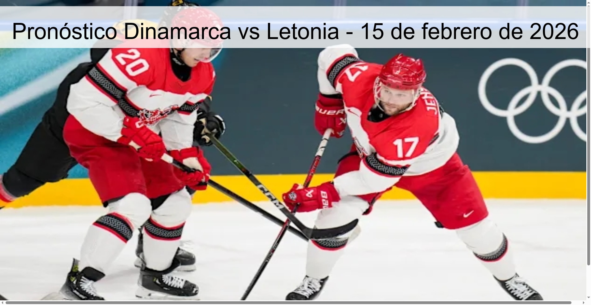 Pronóstico Dinamarca vs Letonia - 15 de febrero de 2026