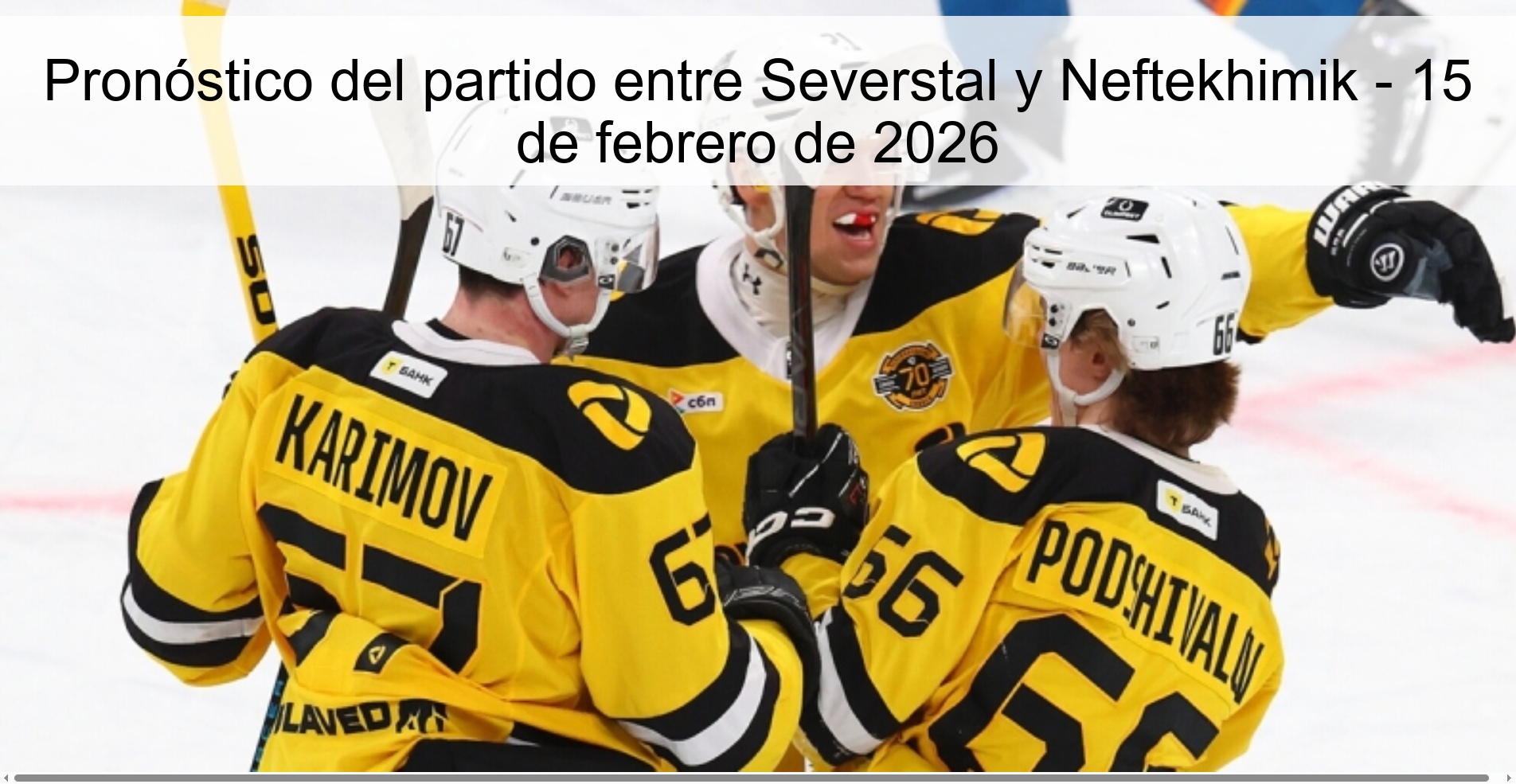 Prediction for the match between Severstal and Neftekhimik - February 15, 2026