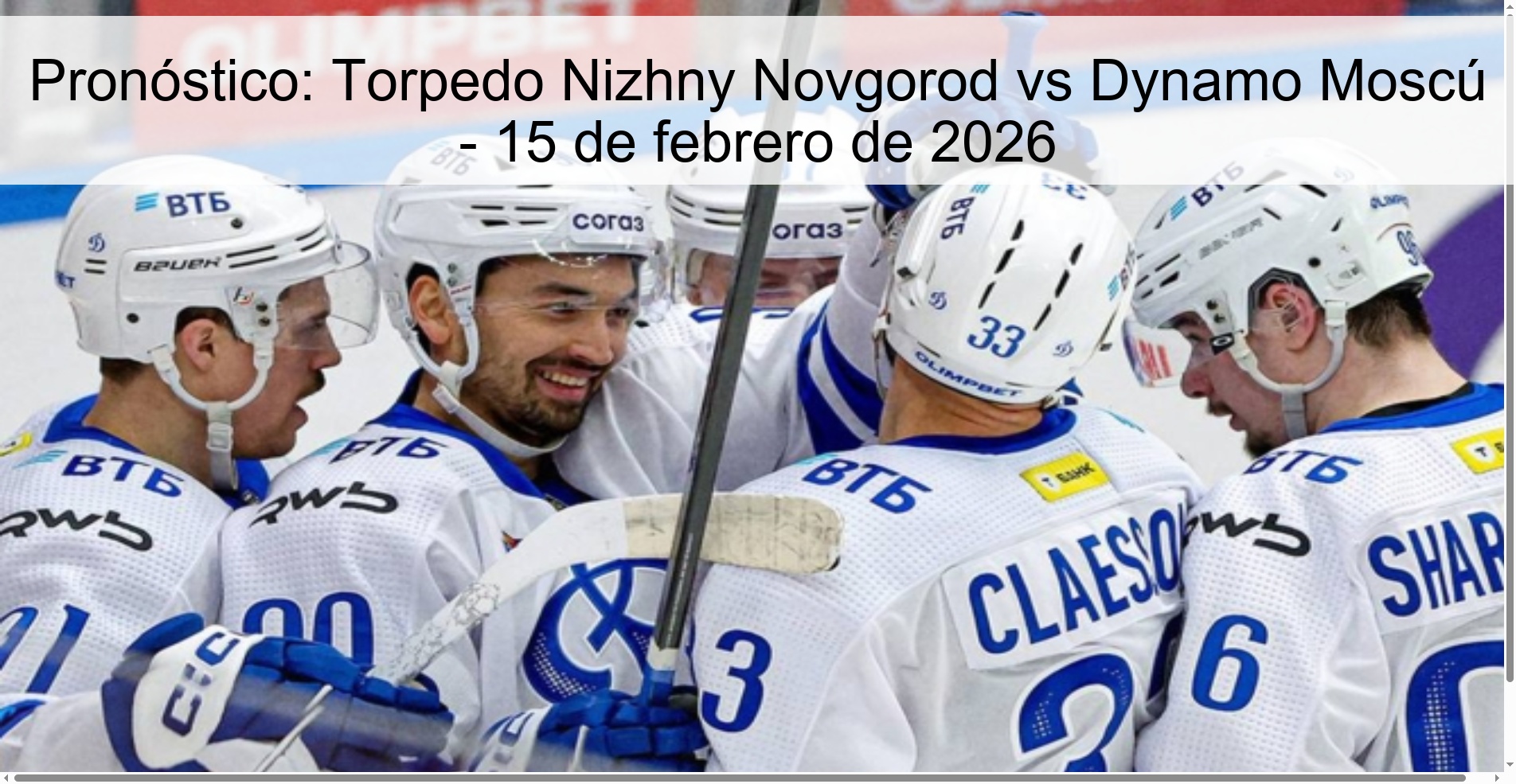 Prediction: Torpedo Nizhny Novgorod vs Dynamo Moscow – February 15, 2026