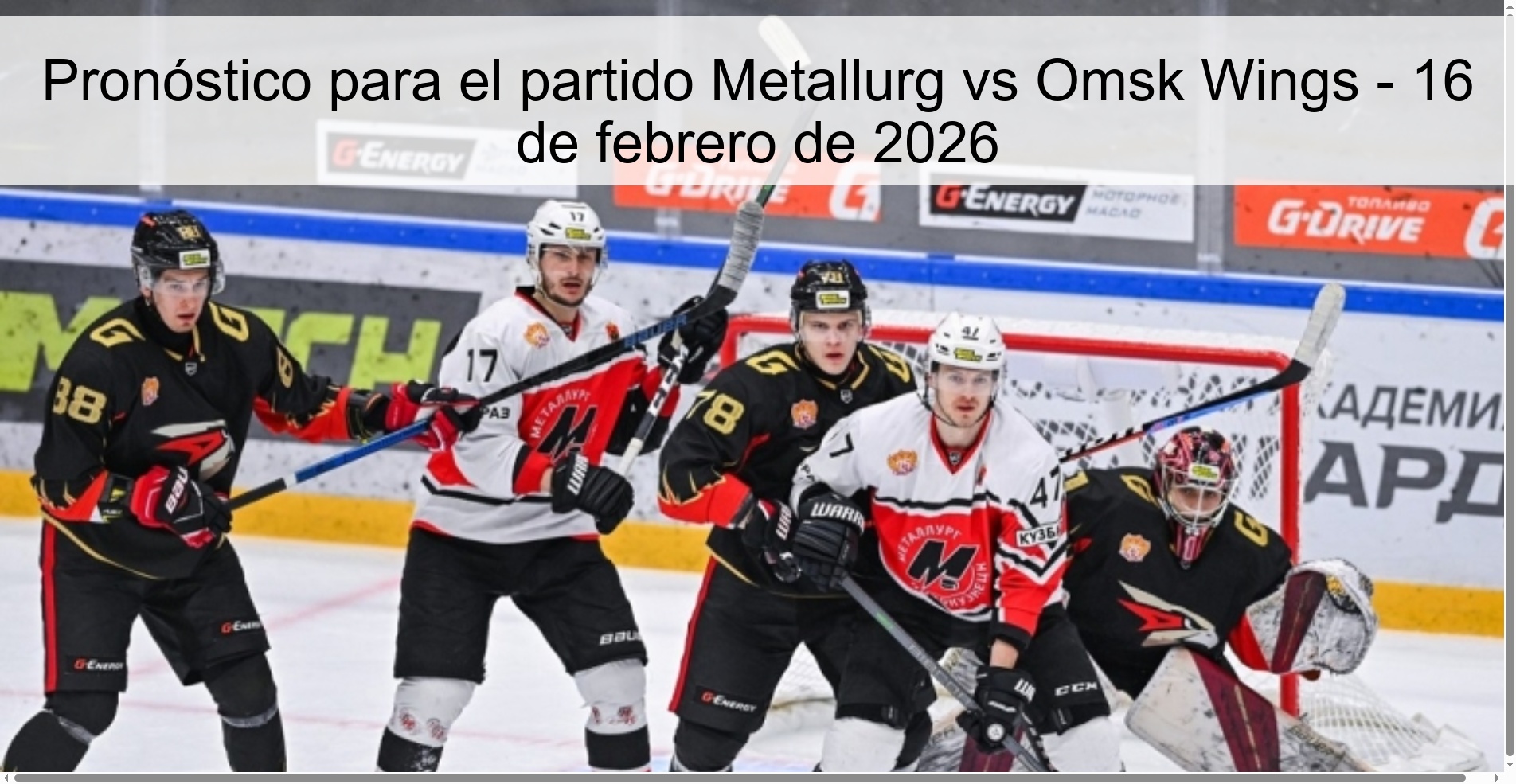 Prediction for the match Metallurg vs Omsk Wings - February 16, 2026