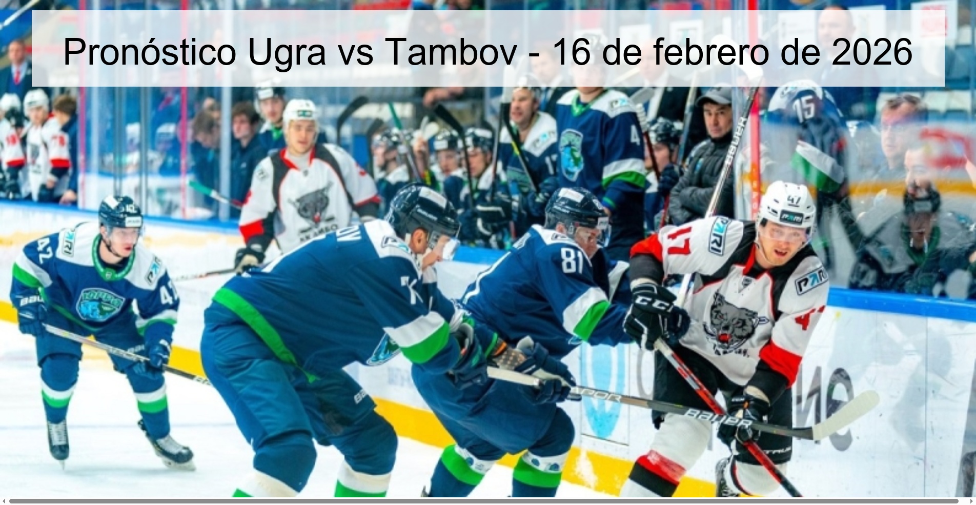 Ugra vs Tambov Prediction – February 16, 2026