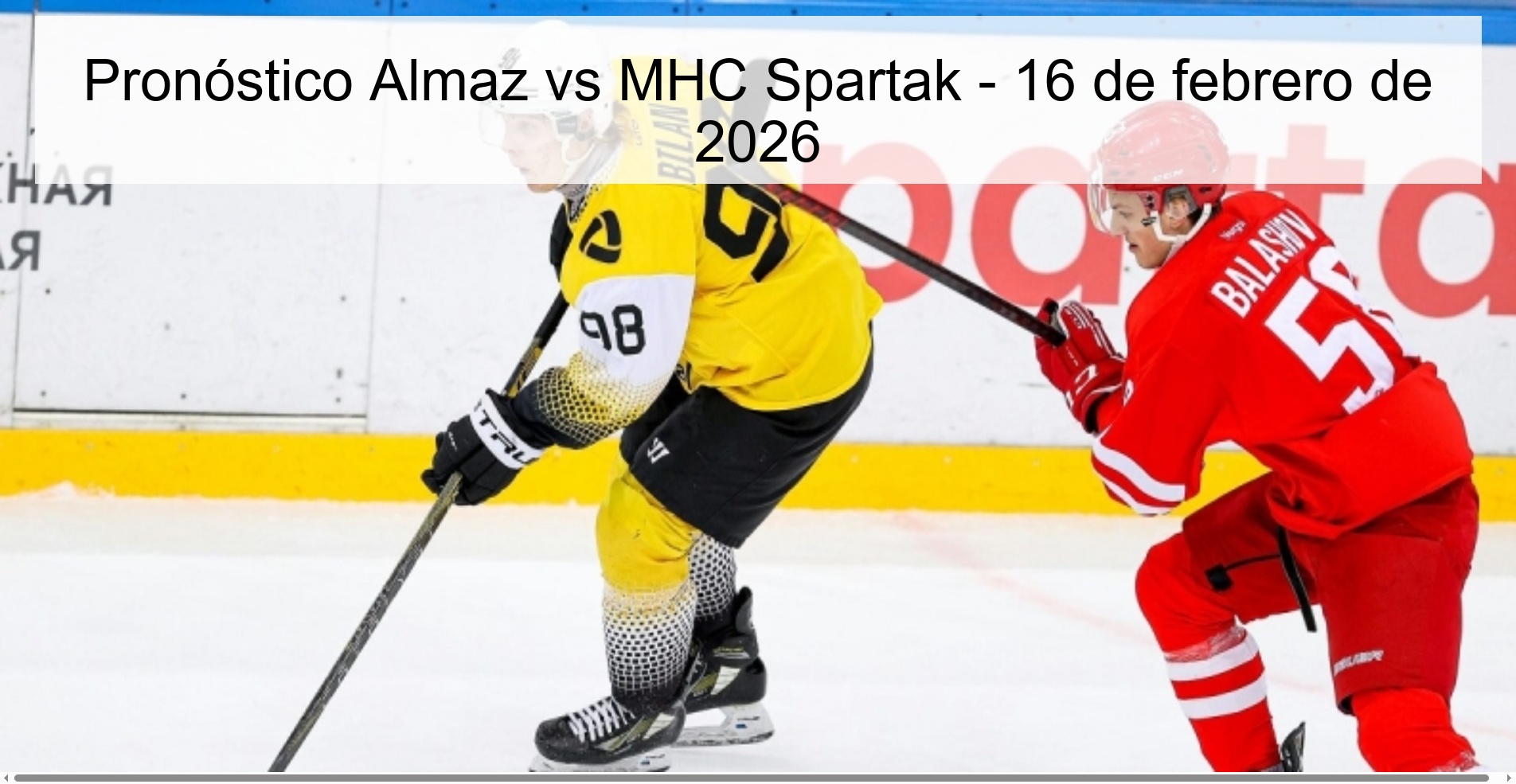 Almaz vs MHC Spartak Prediction – February 16, 2026