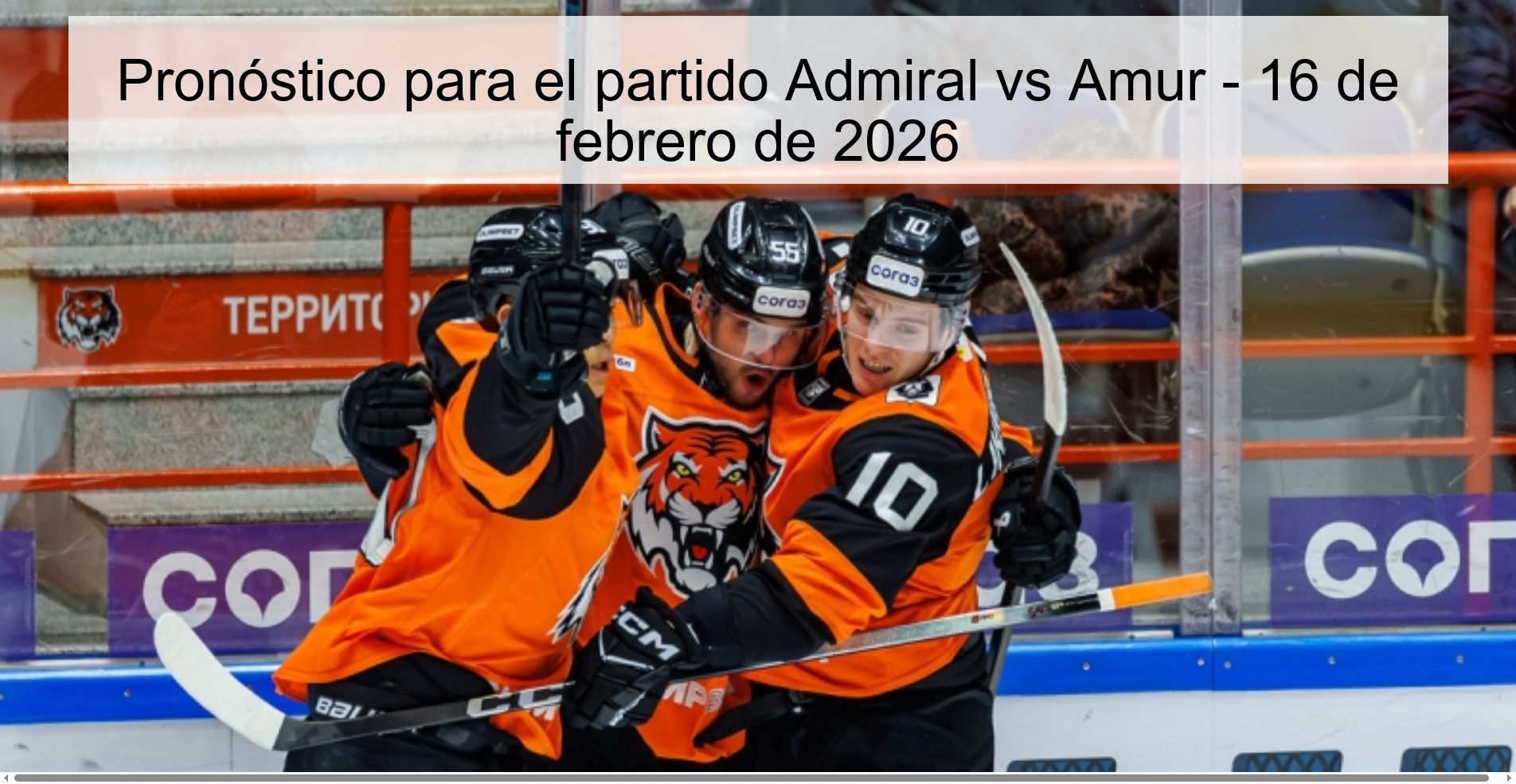 Pronóstico para el partido Admiral vs Amur - 16 de febrero de 2026