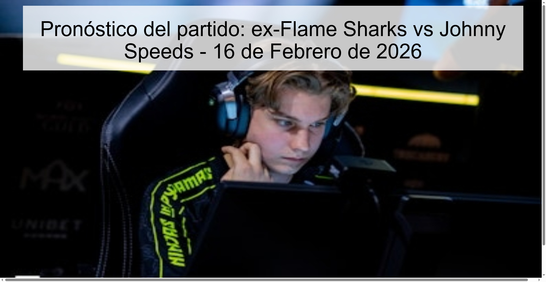 Match Prediction: ex-Flame Sharks vs Johnny Speeds - February 16, 2026