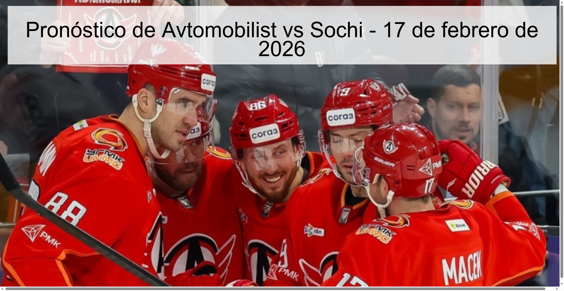 Avtomobilist vs Sochi Prediction – February 17, 2026