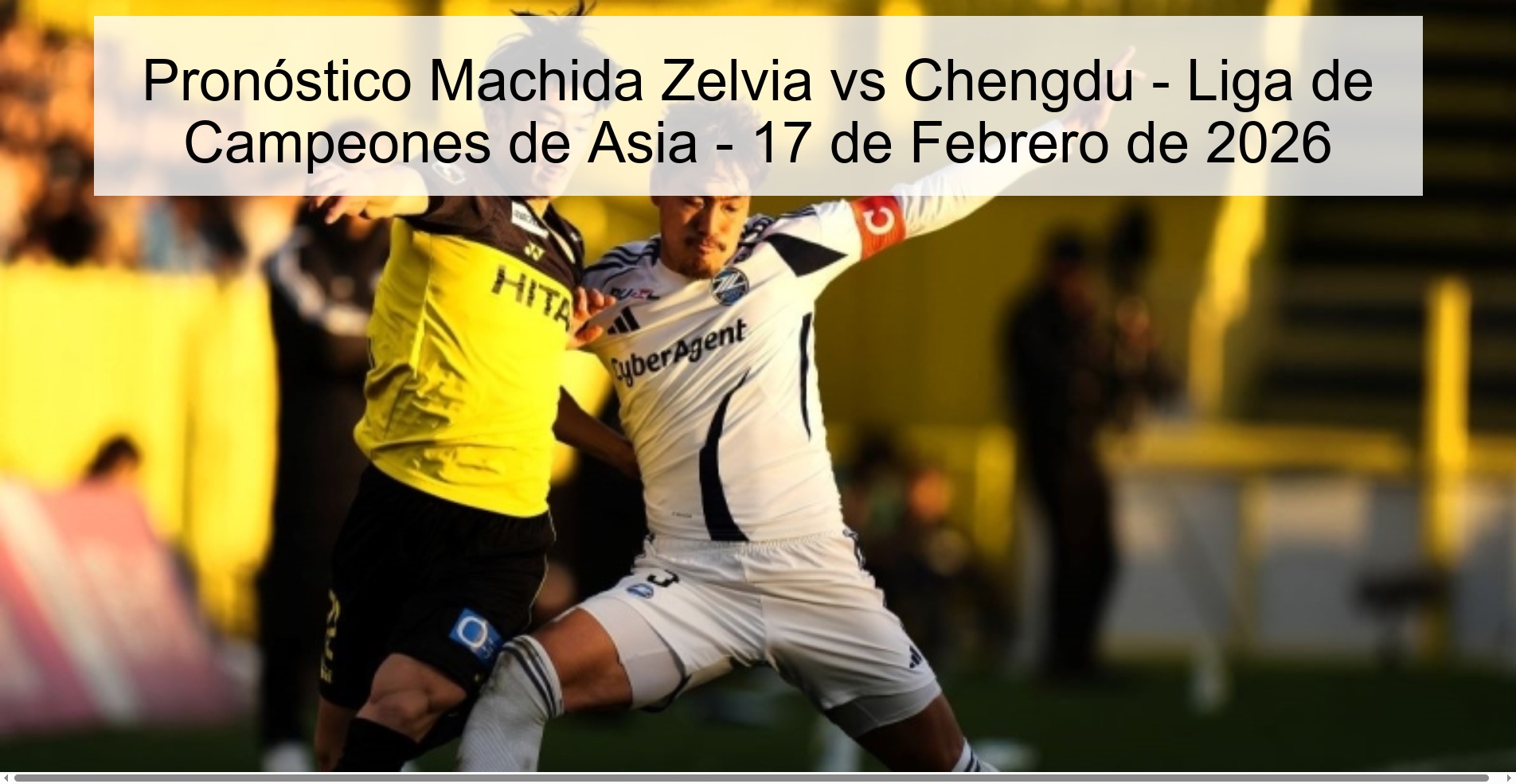 Machida Zelvia vs Chengdu Prediction - Asian Champions League - February 17, 2026