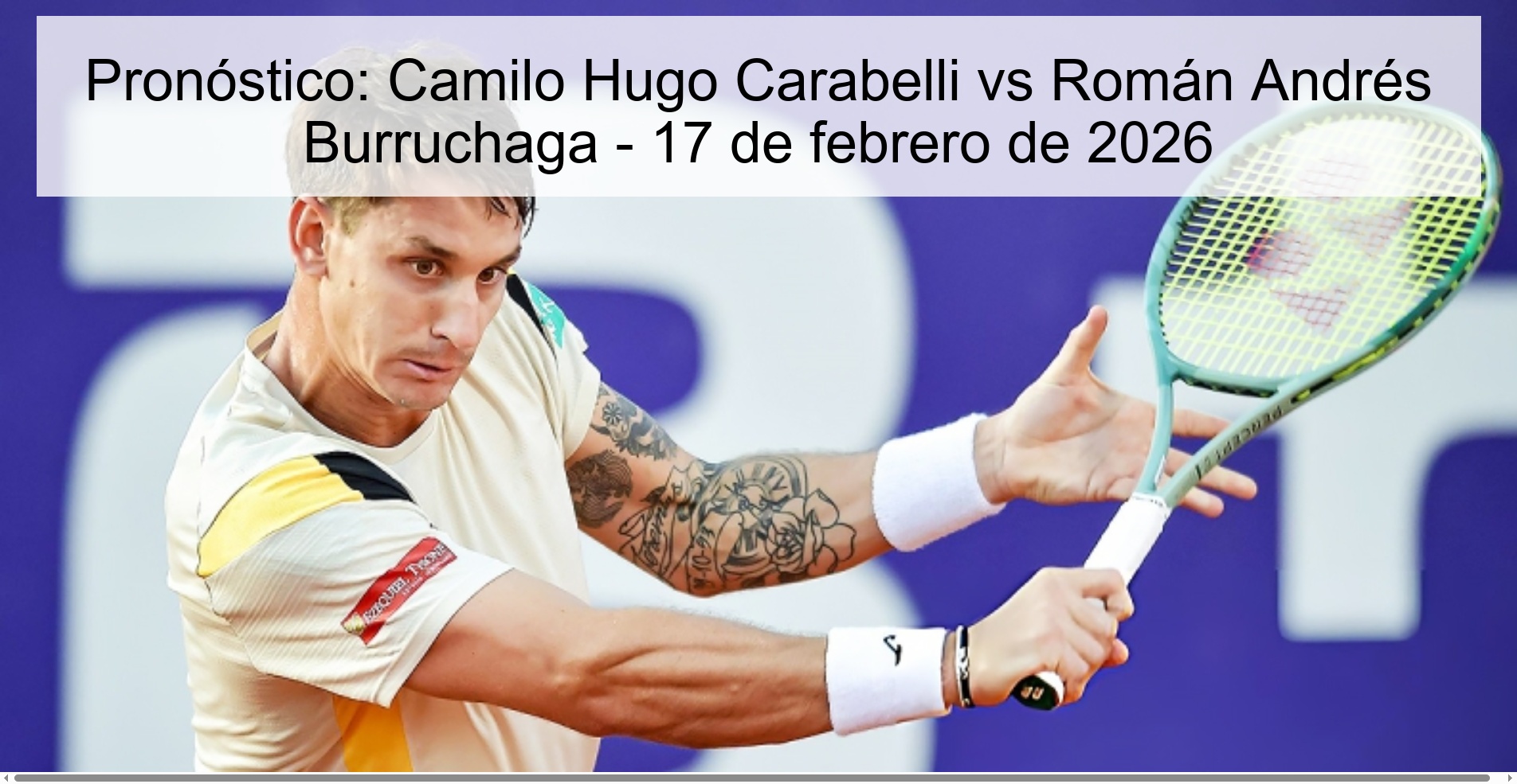 Prediction: Camilo Hugo Carabelli vs Román Andrés Burruchaga - February 17, 2026