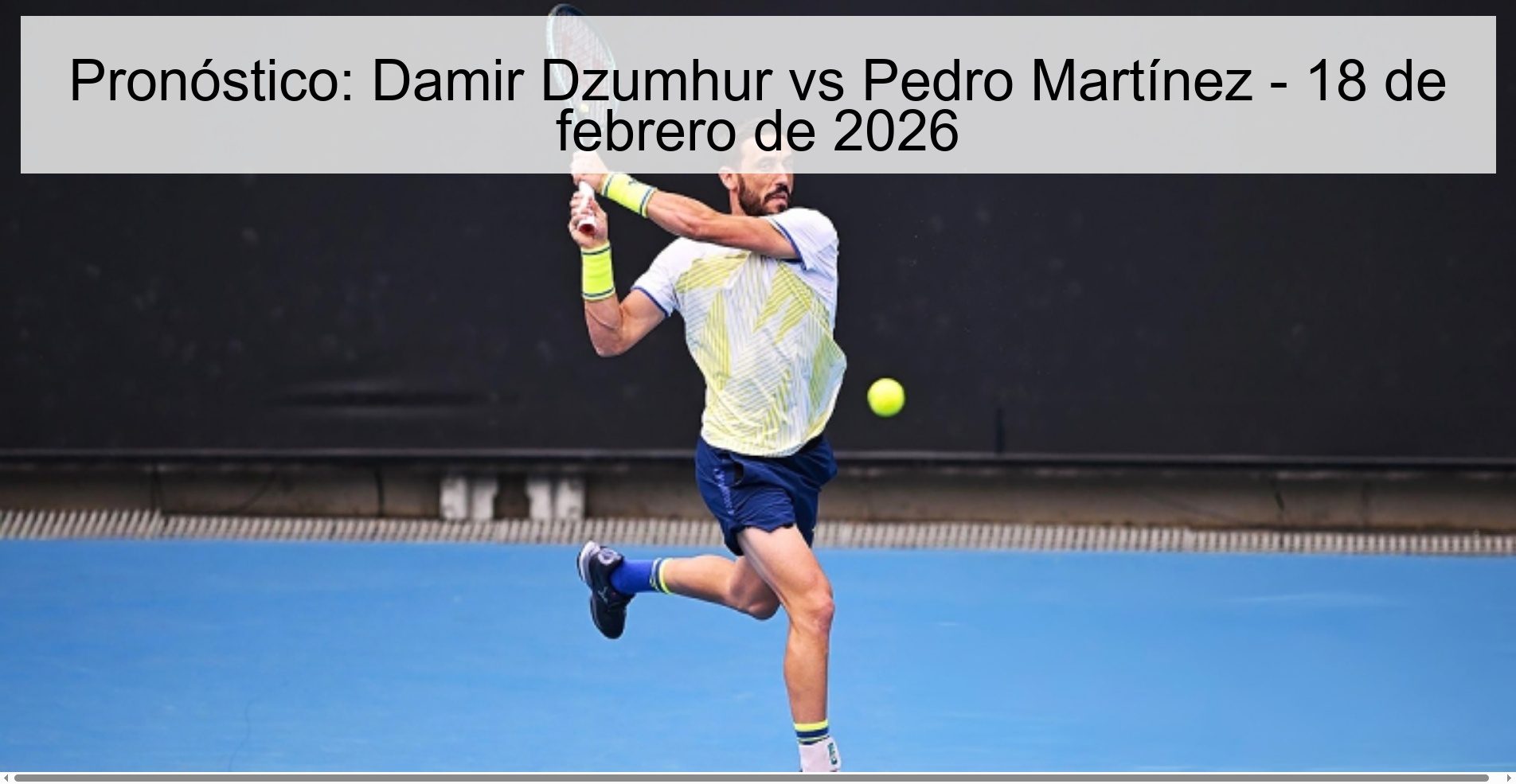 Pronóstico: Damir Dzumhur vs Pedro Martínez - 18 de febrero de 2026
