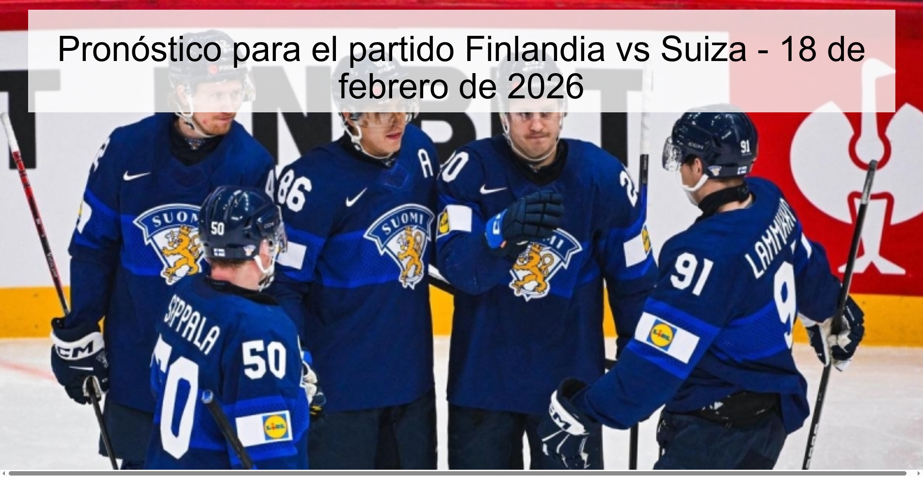 Prediction for the match Finland vs Switzerland - February 18, 2026