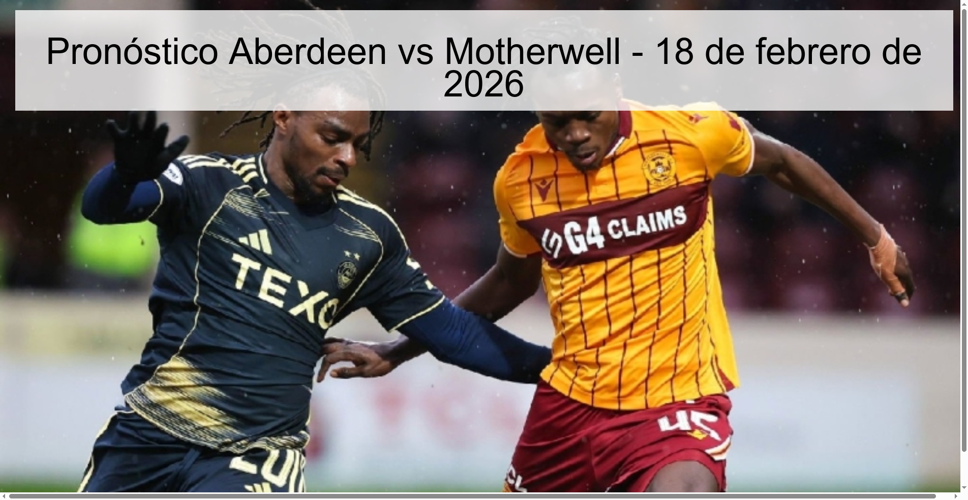 Aberdeen vs Motherwell Prediction – February 18, 2026