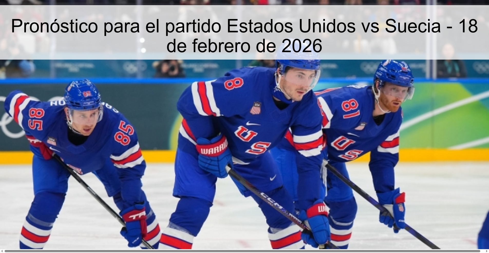 Prediction for the match United States vs Sweden - February 18, 2026