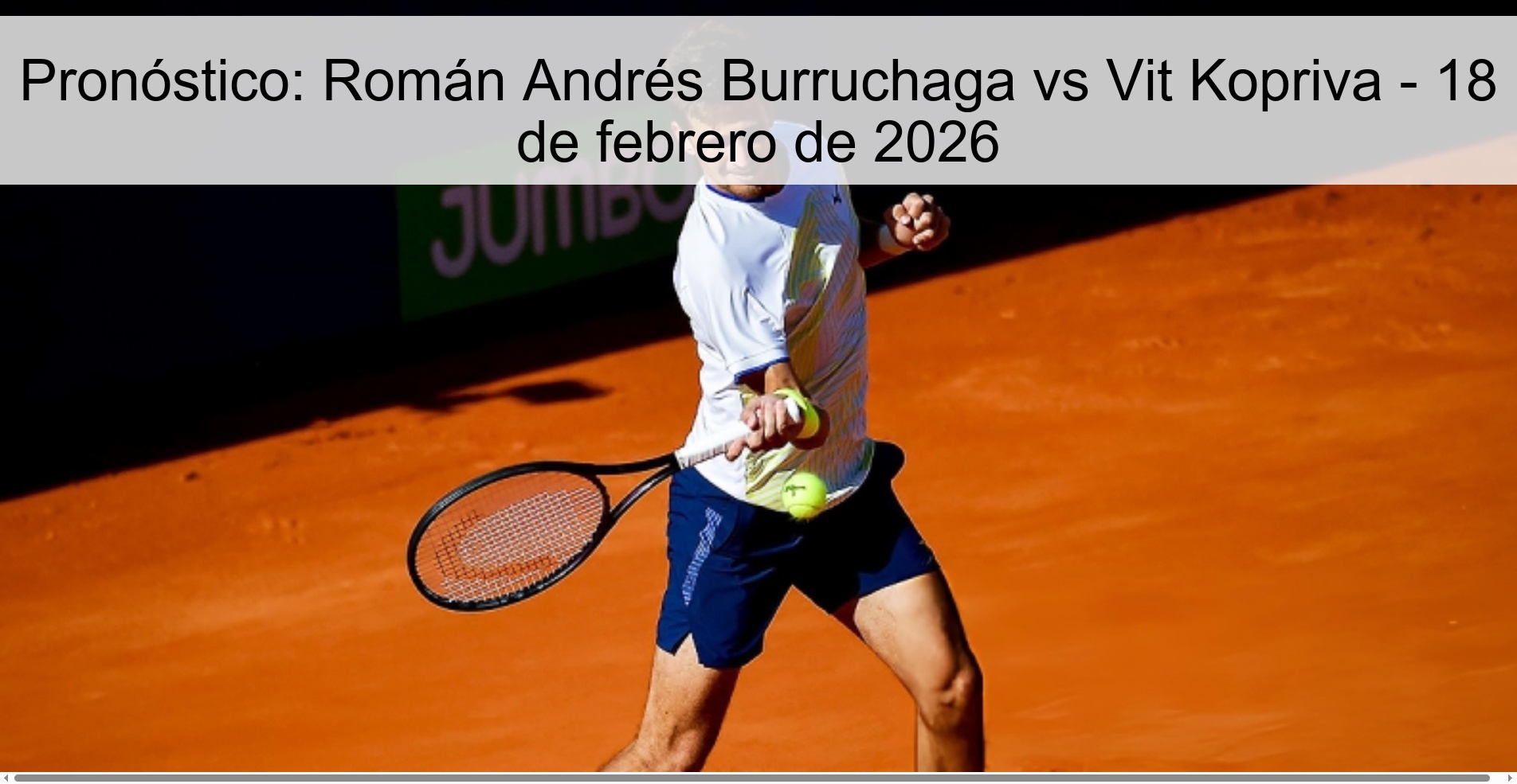 Pronóstico: Román Andrés Burruchaga vs Vit Kopriva - 18 de febrero de 2026