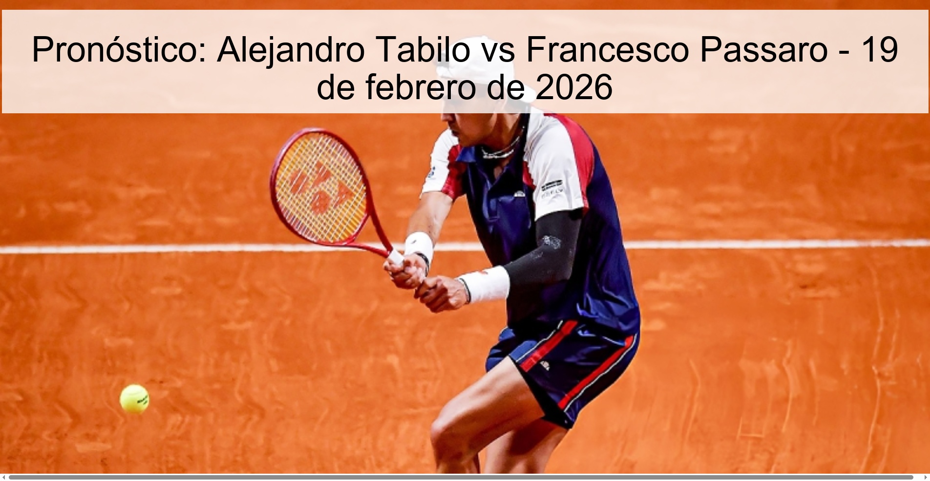 Prediction: Alejandro Tabilo vs Francesco Passaro – February 19, 2026