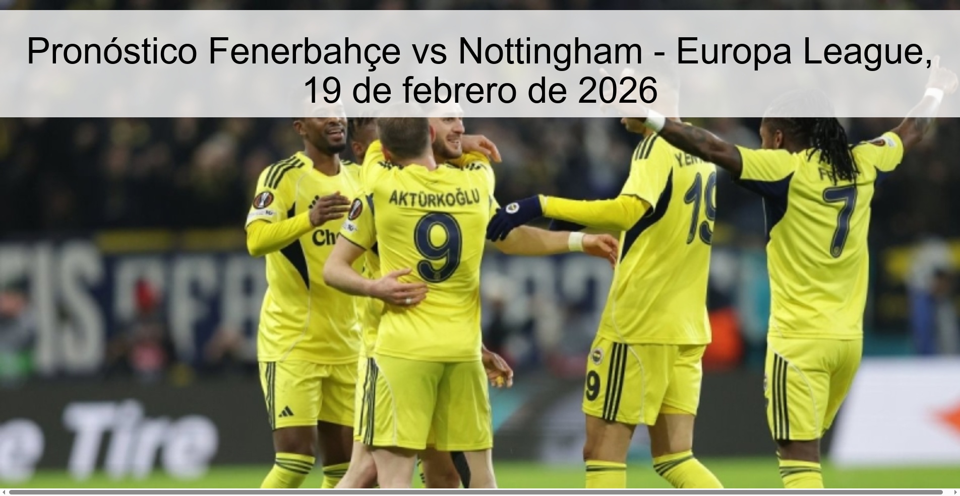 Fenerbahçe vs Nottingham Prediction – Europa League, February 19, 2026