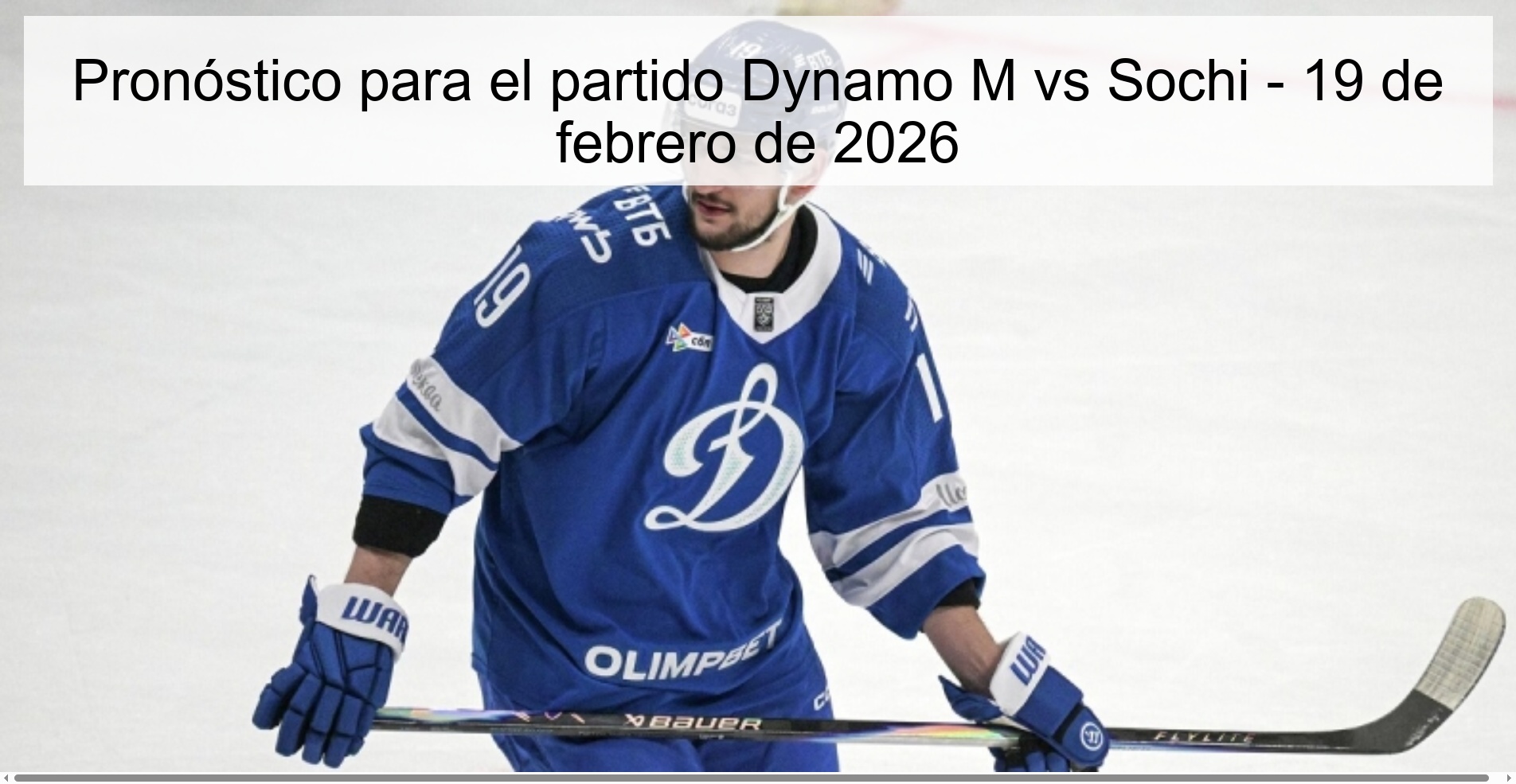 Prediction for the match Dynamo M vs Sochi - February 19, 2026
