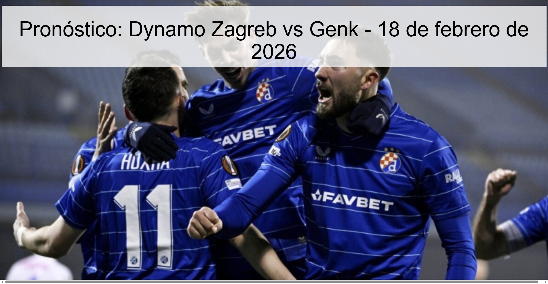 Pronóstico: Dynamo Zagreb vs Genk - 18 de febrero de 2026