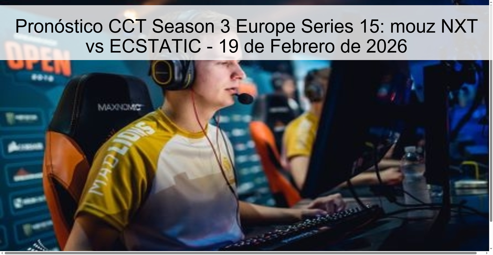 CCT Season 3 Europe Series 15 Prediction: mouz NXT vs ECSTATIC - February 19, 2026