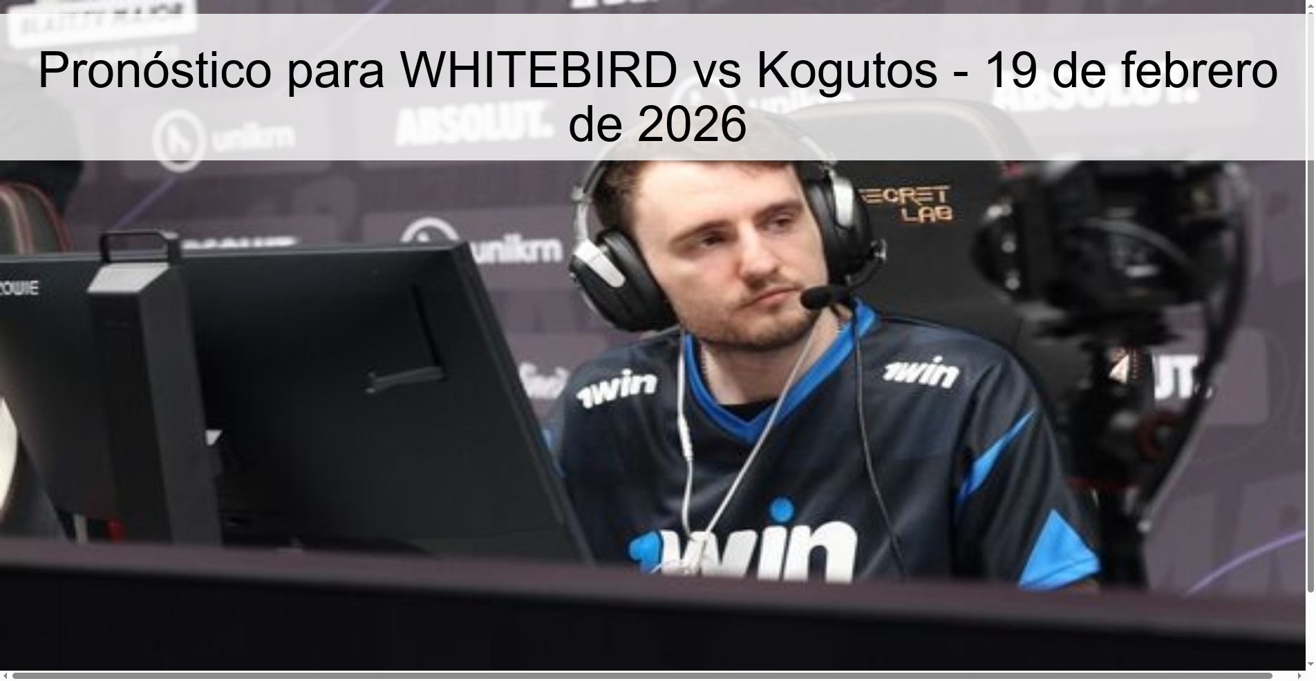 Prediction for WHITEBIRD vs Kogutos – February 19, 2026