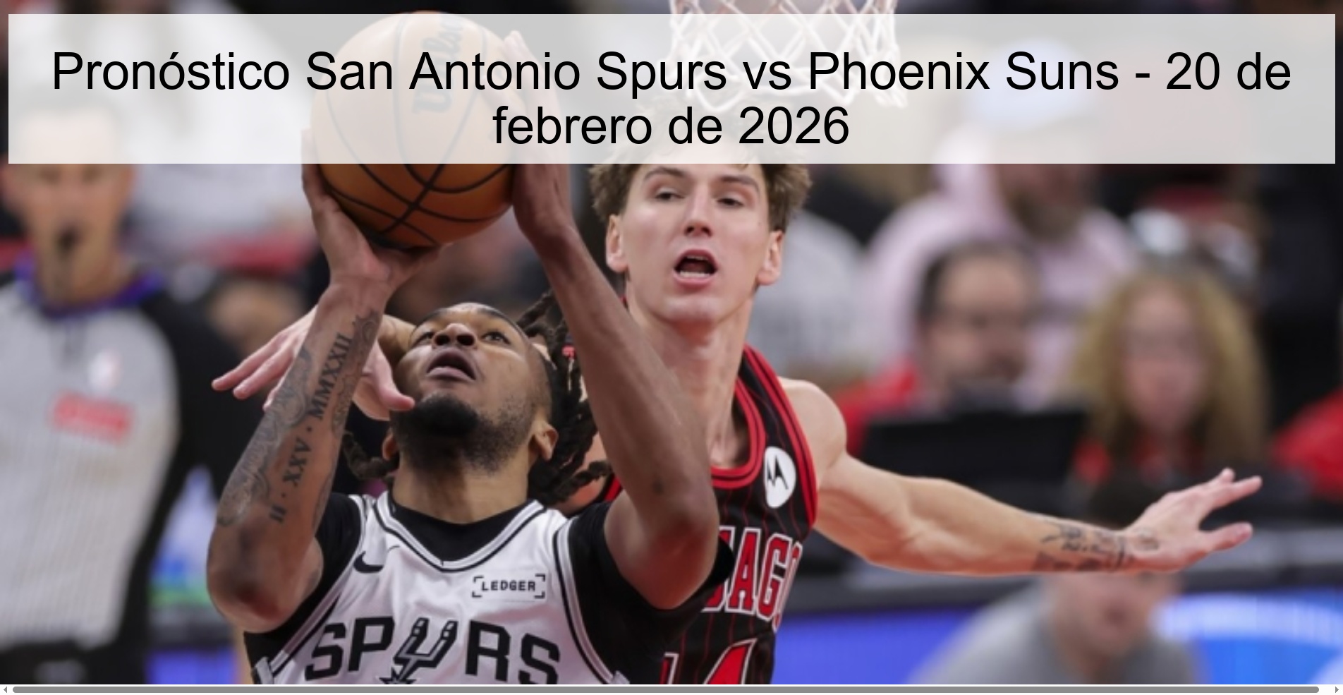 San Antonio Spurs vs Phoenix Suns Prediction - February 20, 2026