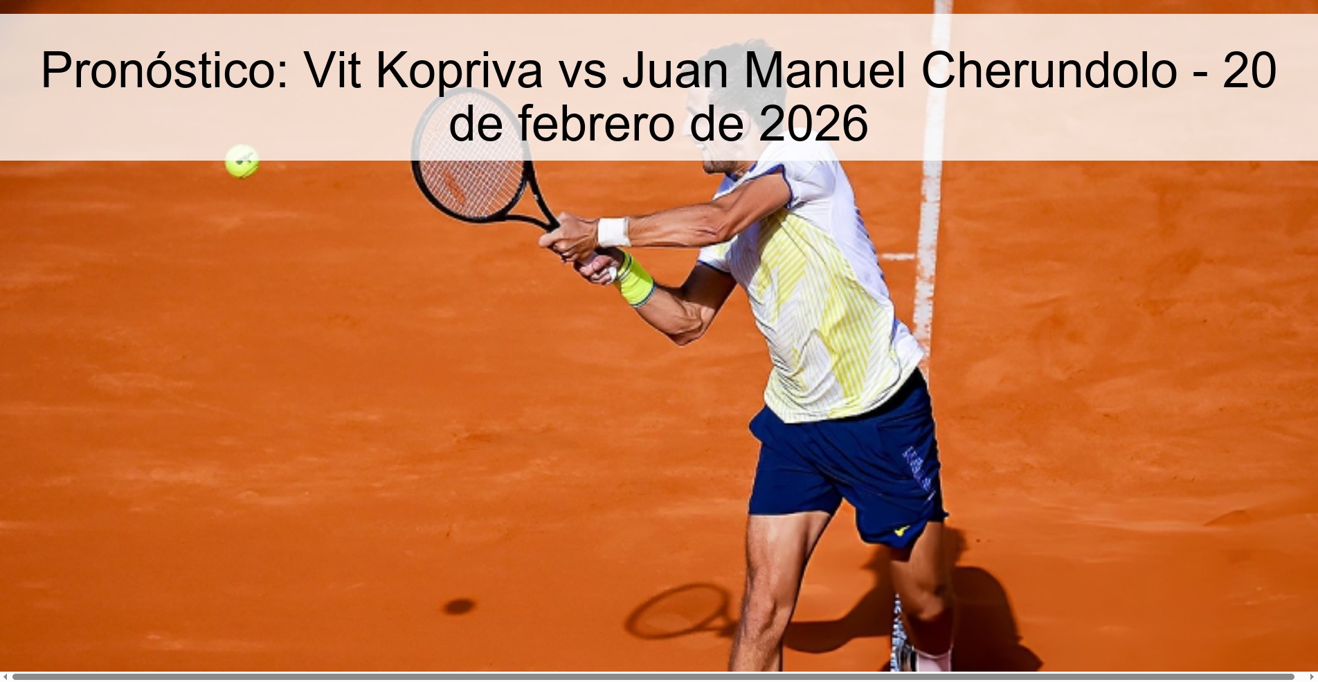 Prediction: Vit Kopriva vs Juan Manuel Cherundolo – February 20, 2026