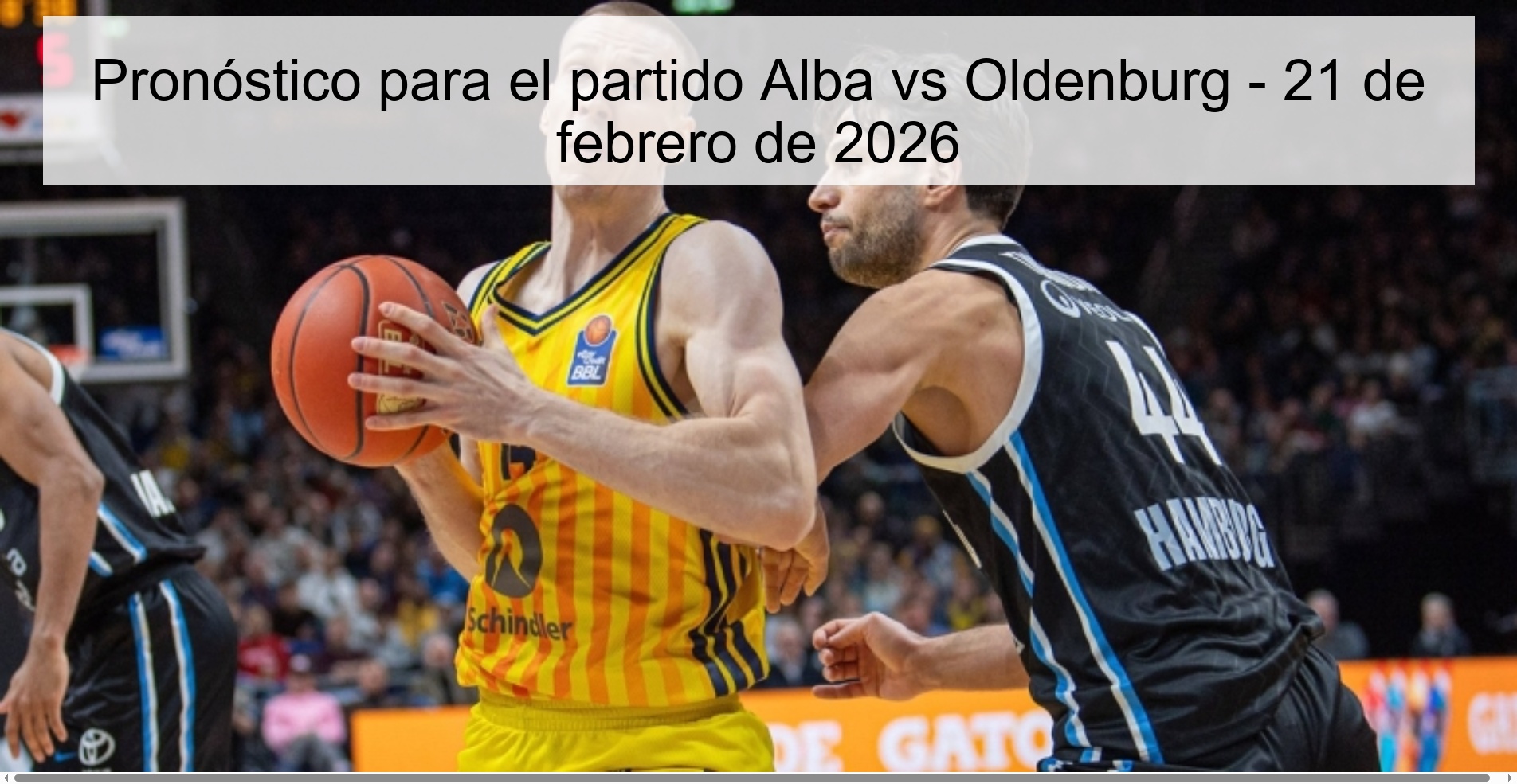 Prediction for the match Alba vs Oldenburg - February 21, 2026